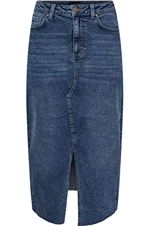 Pieces® Jessie Denim High Waist Midi Skirt XS