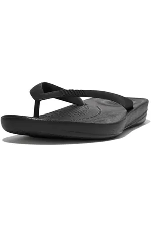 FitFlop Iqushion Ergonomic Flip-Flops, Infradito Uomo, Nero (Black 001), 44 EU