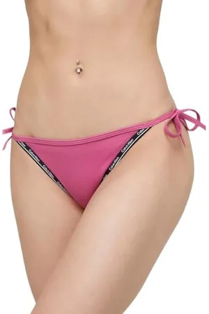 Calvin Klein Slip Bikini Allacciatura Laterale Donna Sportivo, (Pale Fuchsia), S