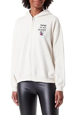 Champion Rochester 1919 Eco Future W - Circular Recycled Heavy Spring Terry Full-Zip Felpa con Cappuccio, , Donna SS24