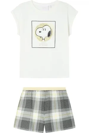 Women secret Short Pyjama Multilicense Happy Snoopy Pigiama, , L Donna