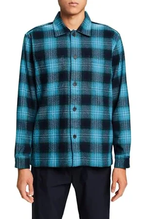 ESPRIT Camicia, 460/DARK Turquoise, S Uomo