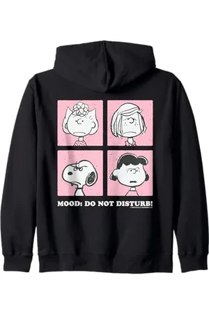 Peanuts Snoopy Sally Lucy Peppermint infastidito cattivo umore Gang Cartone animato Felpa con Cappuccio
