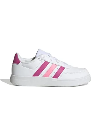adidas Breaknet Lifestyle Court Lace Shoes, Scarpe da Tennis, Cloud White/Lucid Fuchsia/Beam Pink, 36 2/3 EU
