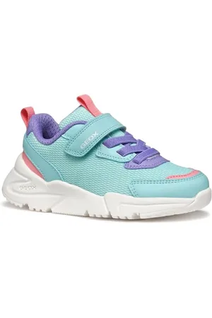 Geox J Loftus Girl A, Scarpe da Ginnastica, Aqua/Lilac, 24 EU