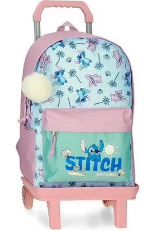 Disney Stitch Just Chill Zaino scuola con carrello portatile 15,6 pollici 31,5 x 45 x 15 cm Poliestere by Joumma Bags, , Taglia unica, Zaino scuola con carrello