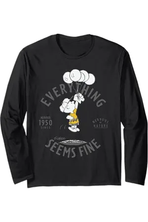 Peanuts Charlie Brown Bad Day Bright Side Lol nervoso stressato retrò Maglia a Manica