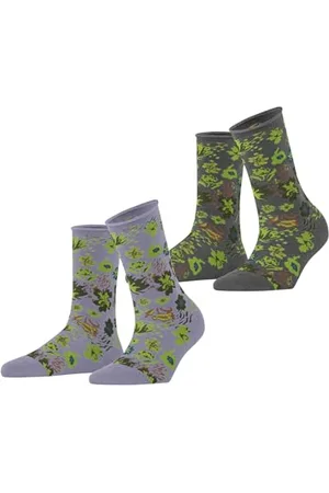 ESPRIT Primrose 2-Pack W SO cotone fantasia confezione di 2 paia, Calzini Donna, (Sortiment 0010), 39-42