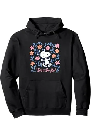 Peanuts Snoopy Buona Vita Primavera Fiori Estate Felice Divertimento Natura Felpa con Cappuccio