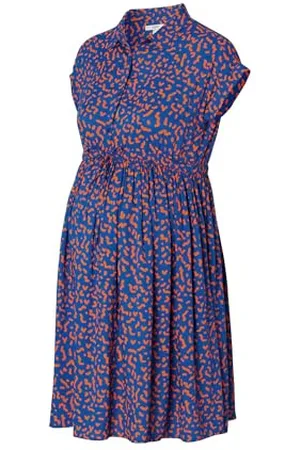 ESPRIT Dress Woven Nursing Short Sleeve Allover Print Vestito, Electric Blue-441, S Donna