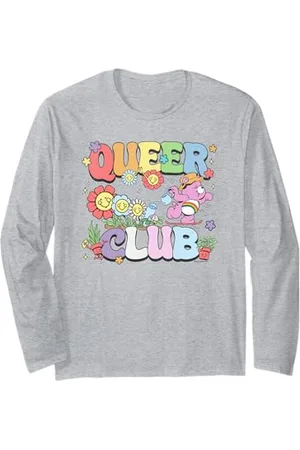 Care Bears Pride Queer Club Gardening Logo Distressed Maglia a Manica