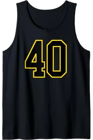 Sports Numbers Store Numero 40 in stile sportivo universitario e giallo Canotta
