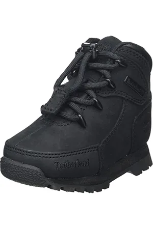 Timberland Euro Rock, Stivali Unisex - Bambini e ragazzi, Nero (Black Nubuck), 24 EU