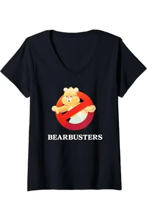 Care Bears Donna Halloween Bearbusters Retro Horror Movie Logo Maglietta con Collo a V