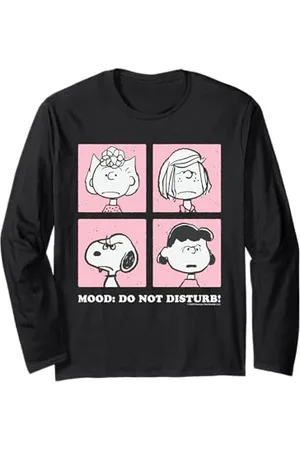 Peanuts Snoopy Sally Lucy Peppermint infastidito cattivo umore Gang Cartone animato Maglia a Manica