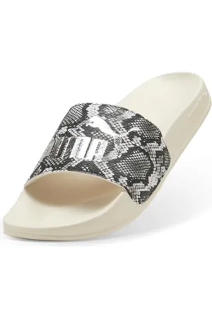 PUMA Leadcat 2.0 Snake Chic, Sandali a Ciabatta Donna, Alpine Snow-Gold, 37 EU