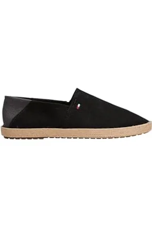 Tommy Hilfiger Uomo Espadrillas Core Textile con Logo, (Black), 40 EU