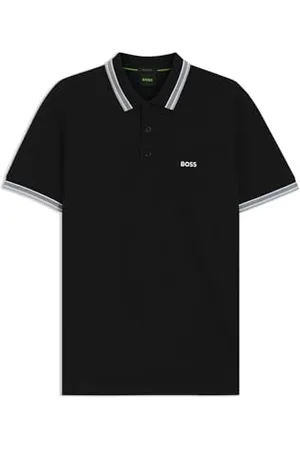 HUGO BOSS Paddy Curved, Polo Moderno, Uomo, (Black 001), M