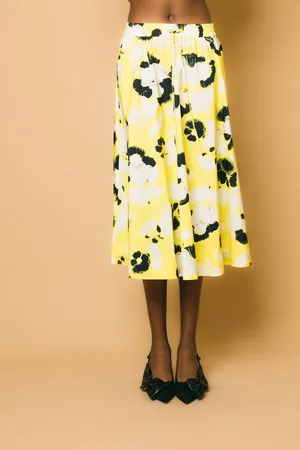Essentiel Antwerp Fuchsia midi skirt gonna