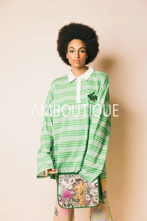 WHITE Polocroco tshirt e polo righe , s