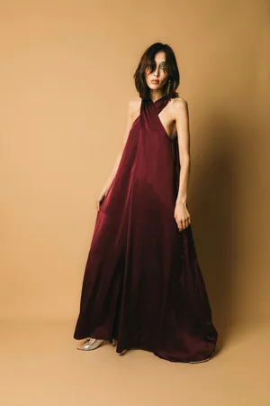 Essentiel Antwerp Finch halterneck dress abito lungo