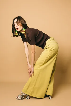 SOLOTRE M1b0193 banana pantaloni