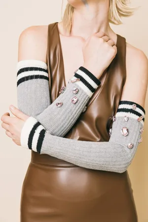 Essentiel Antwerp Grouse light grey manicotti/scaldamuscoli