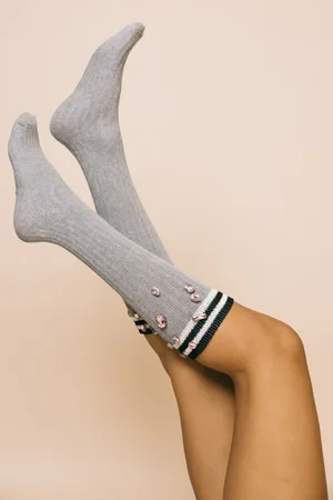 Essentiel Antwerp Gewarm light grey calze