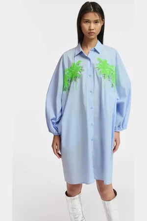 Essentiel Antwerp Frilled light blue abiti