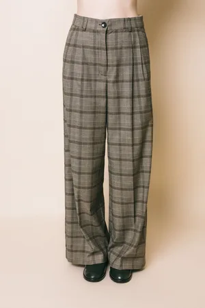 SOLOTRE M1s0034 check pantaloni