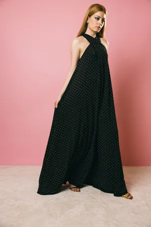 Essentiel Antwerp Hisha rhinestone abito lungo