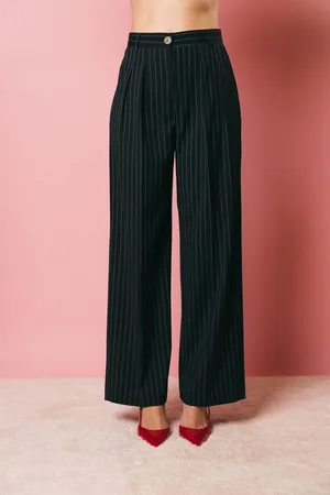 SOLOTRE M1d0049 blu gessato pantaloni