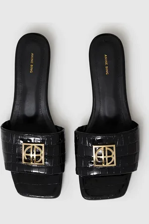 ANINE BING Ria Sandals Monogram