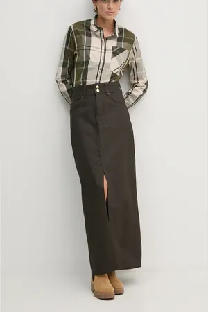 Pepe Jeans Gonna di jeans MAXI SKIRT HW COATED colore PL901167
