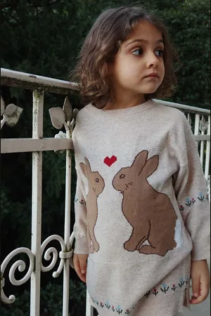 Konges Sløjd Vestito in lana per bambini ELI KNIT DRESS colore KS101494