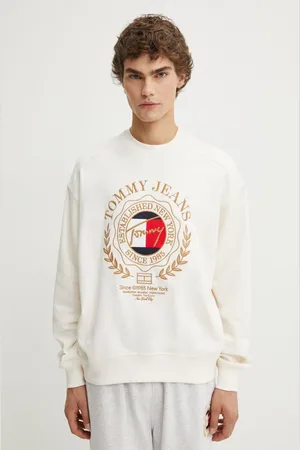 Tommy Hilfiger Felpa in cotone uomo colore con applicazione DM0DM19243