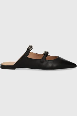 Tommy Hilfiger Infradito in pelle TH POINTY LEATHER MULE donna colore FW0FW07722