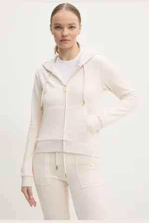 Juicy Couture Felpa in velluto ROBERTSON GOLD colore con cappuccio JCAP176G