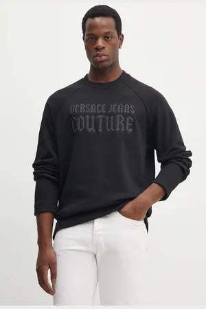 VERSACE Felpa in cotone uomo colore con applicazione 77GAIL01 CF02L