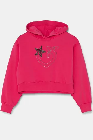 Pinko Felpa per bambini colore con cappuccio con applicazione F4PIJGHS057