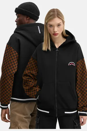 Sprayground Felpa in cotone colore con cappuccio SP647CHECK