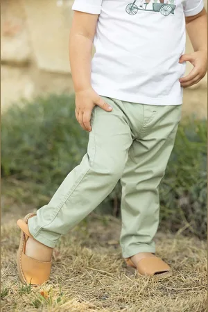 Tartine Et Chocolat Pantaloni per bambini colore verde