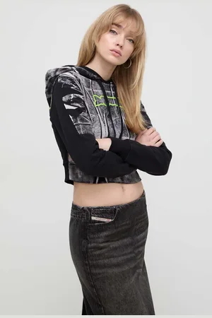 Diesel Felpa in cotone donna colore con cappuccio