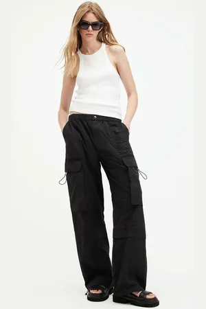 AllSaints Pantaloni in cotone BARBARA TROUSER colore W021TA