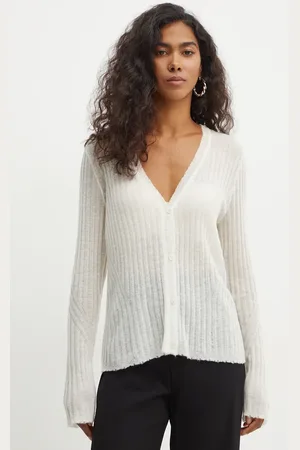 HUGO BOSS Cardigan in lana colore bianco 50518298