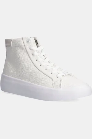 Calvin Klein Sneakers in pelle VULC HIGH TOP LTH colore HW0HW02213