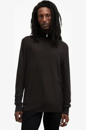 AllSaints Maglione in lana KILBURN ZIP FUNNEL uomo colore nero M082KB