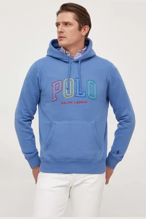 Ralph Lauren Felpa uomo colore con cappuccio con applicazione