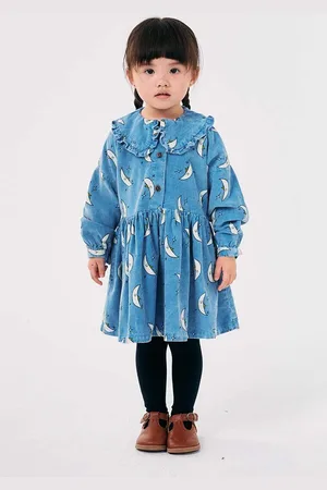 Bobo Choses Vestito di cotone bambina Beneath The Moon colore 224AC111
