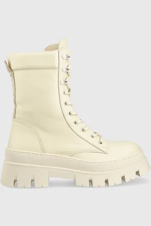 Steve Madden Stivali da motociclista in pelle Fezza donna